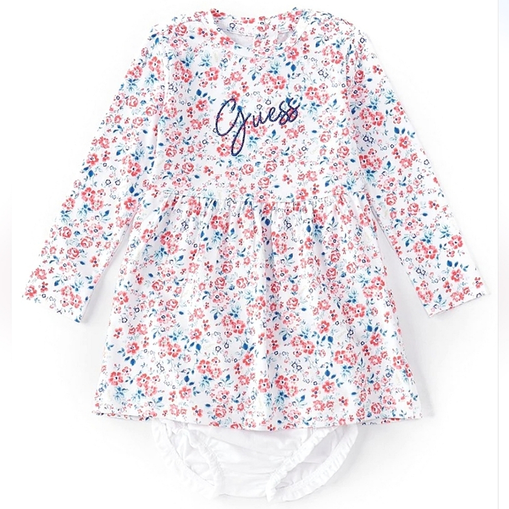 NWT Baby Girl Floral Print Guess Dress Size 24 Months